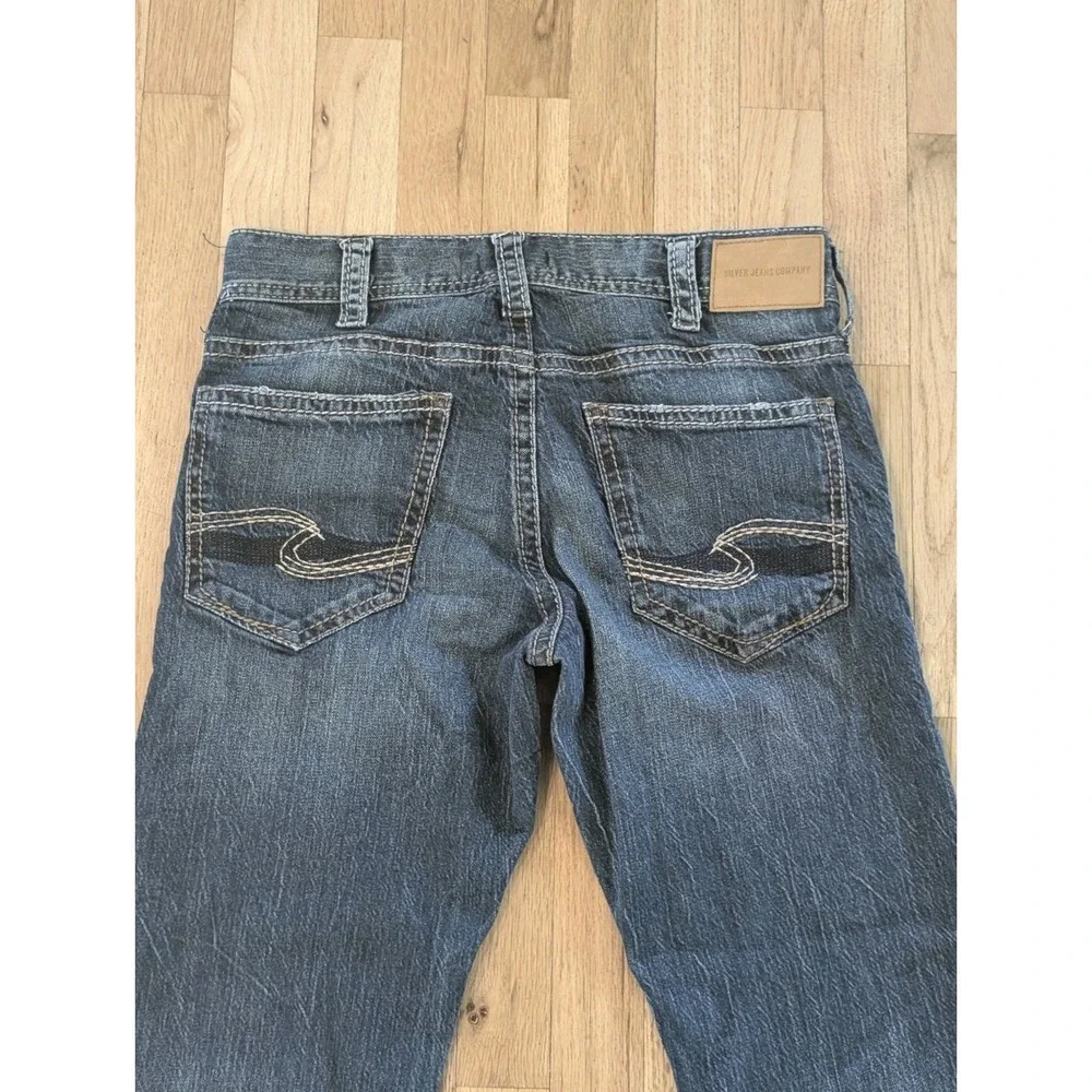 Silver ZAC Straight Leg Jeans Men's 32x32 (32x31) Blue Denim Y2K Style Straight